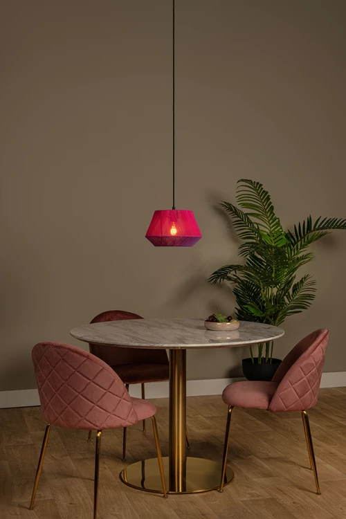 Lucide JESSICA - Hanglamp - Ø 30 cm - 1xE27 - Roze - sfeer 1